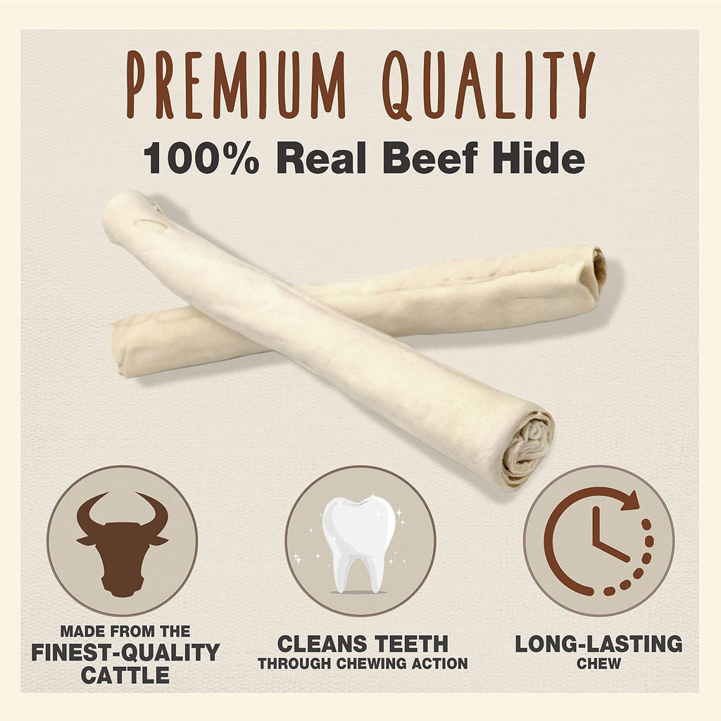 Cadet long lasting rawhide rolls single ingredient dog chews