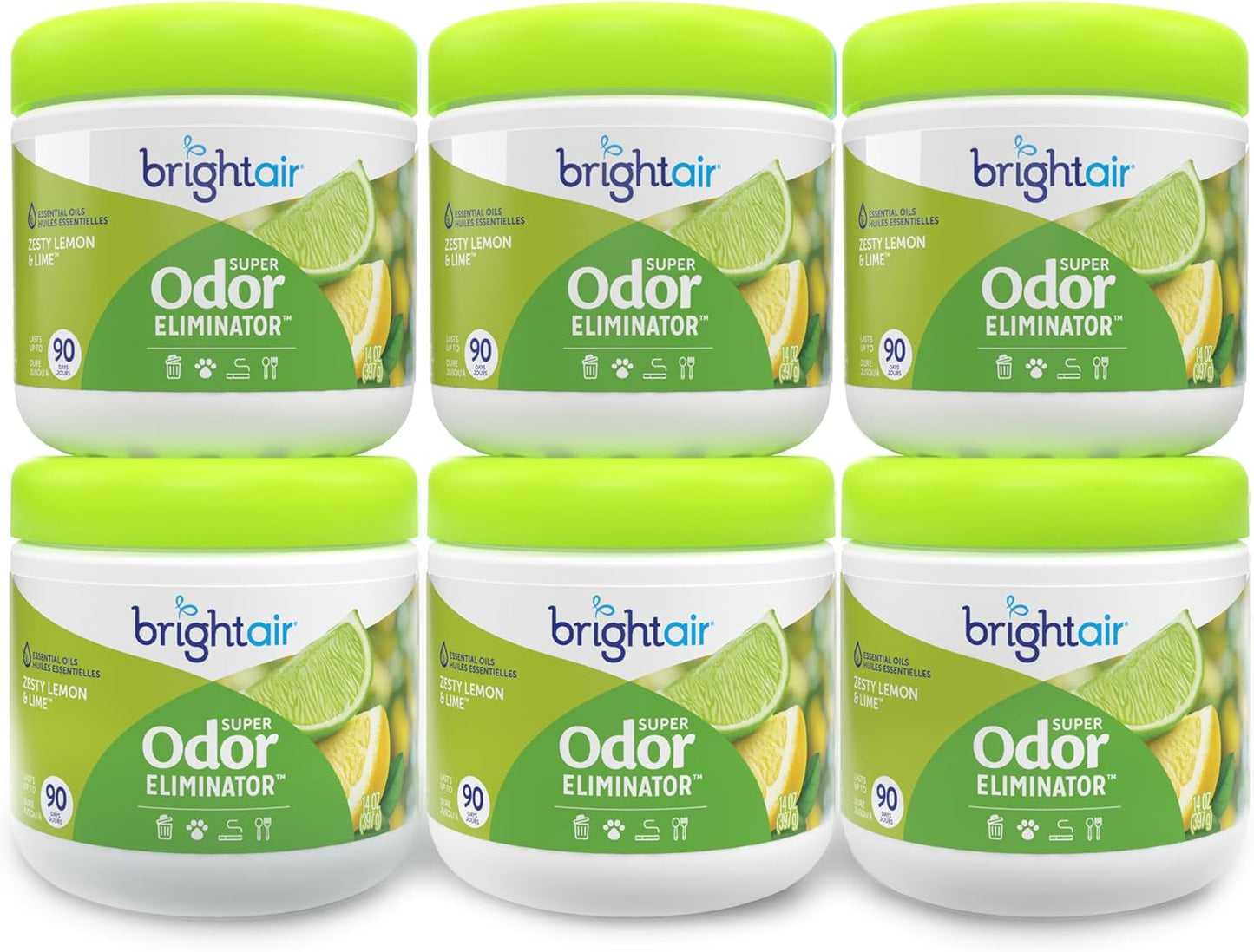 Bright Air 14 oz. Super Odor Eliminator, for Medium-Size Spaces, Cool Citrus Scent, Case of 6, Air Freshener, Natural Essential Oils, Lasts Up to 90 Days Each - Image 11