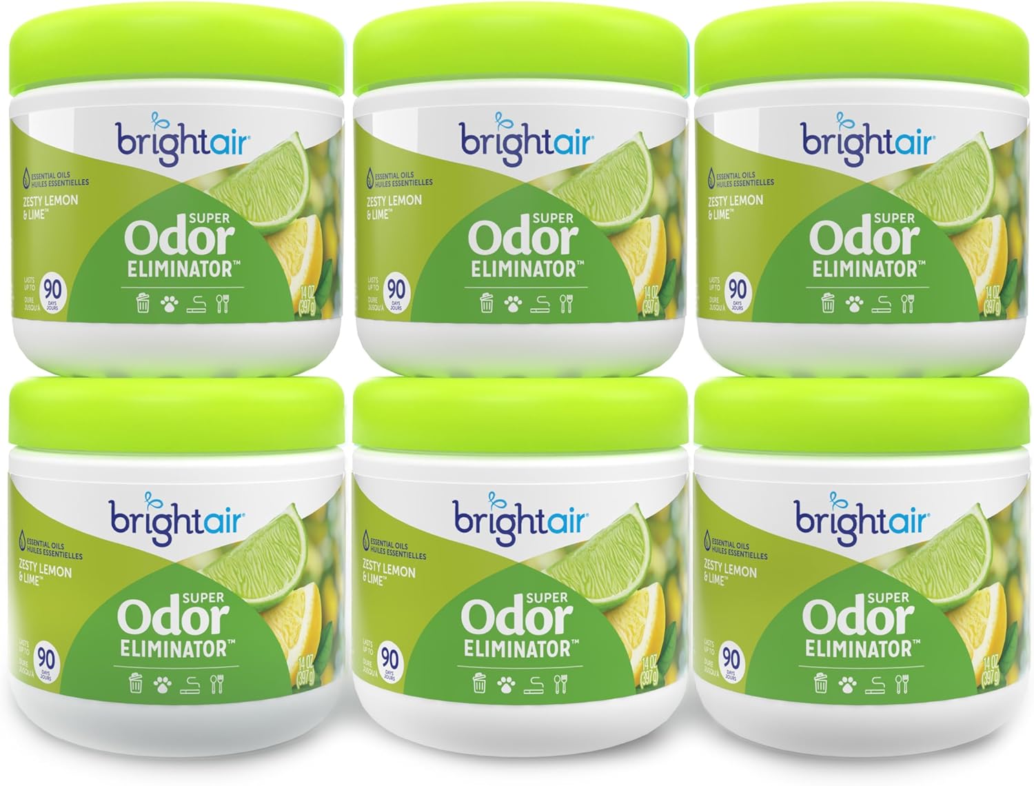 Bright Air 14 oz. Super Odor Eliminator, for Medium-Size Spaces, Cool Citrus Scent, Case of 6, Air Freshener, Natural Essential Oils, Lasts Up to 90 Days Each - Image 11