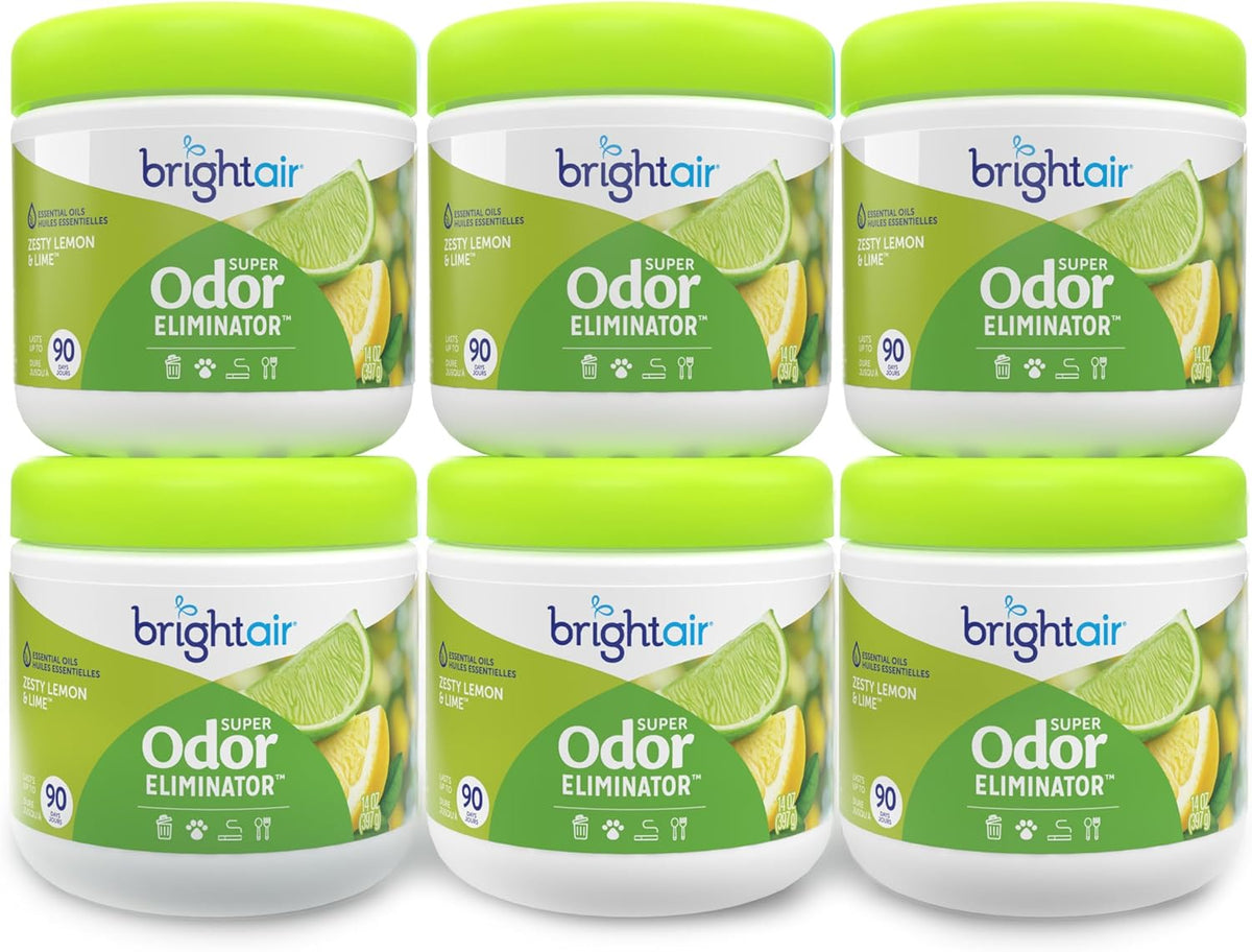 Bright Air 14 oz. Super Odor Eliminator, for Medium-Size Spaces, Cool Citrus Scent, Case of 6, Air Freshener, Natural Essential Oils, Lasts Up to 90 Days Each - Image 11