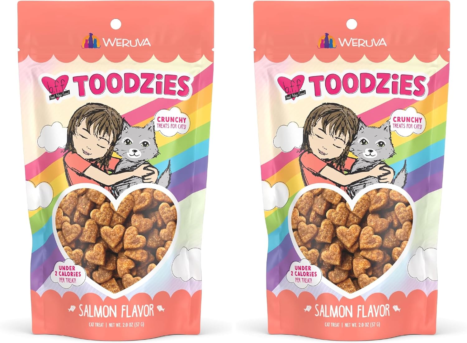Weruva BFF Toodzies, Chicken and Salmon Crunchy Cat Treats, 2oz Bag - Image 12