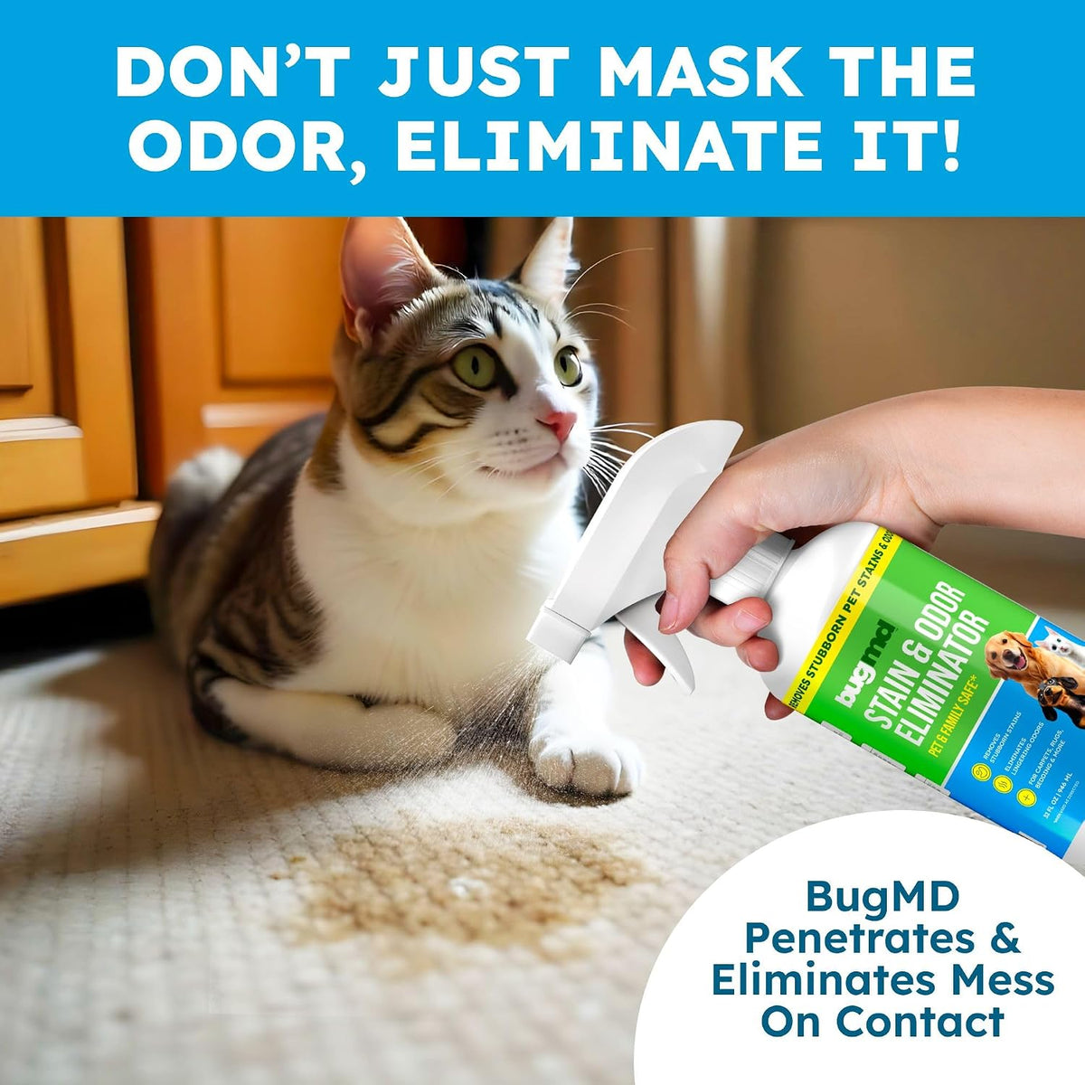 Plant based bio enzyme pet odor neutralizer packaging detail
