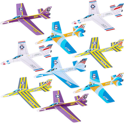 ArtCreativity Fighter Jets 3D Puzzle Set front view of the retail box showing colorful airplane gliders for kids party favors
