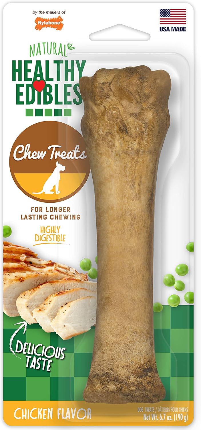 Nylabone Healthy Edibles Natural Dog Chews, Long Lasting Bones for Dogs, Bacon Flavor Dog Treats, X-Large (2 Count) - Image 13