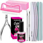 Fandamei Manicure Tools Kit with cuticle oil front view