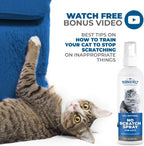 Back label of Mighty Petz cat repellent showing directions for use