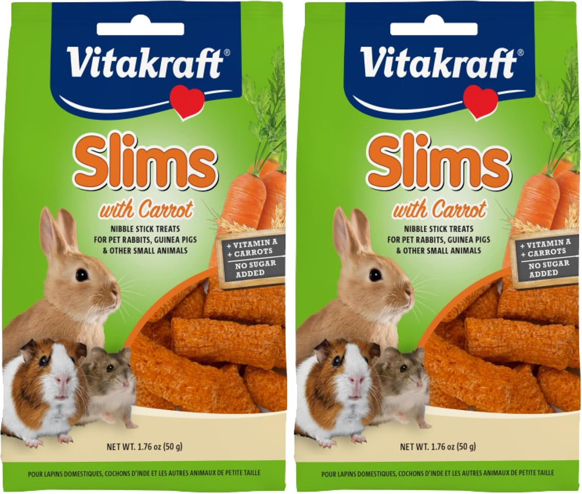 Vitakraft Slims Carrot Small Animal Treats - Light, Healthy Food Bites - Crispy Carrot Treats for Rabbits, Guinea Pigs, Hamsters & Chinchillas (10oz) - Image 13