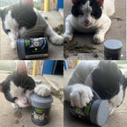 Side profile of Smokey's Stash 18 gram pet product packaging