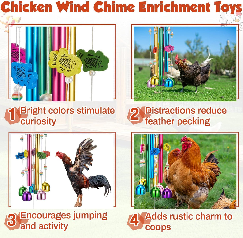 WinnerWhy chicken coop toy decorative bells and beads