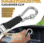 Heavy duty carabiner and nylon strap detail for dog safety