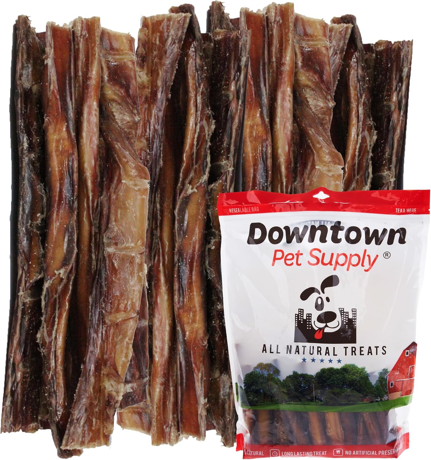 USA sourced premium dog treats nutritional information panel.