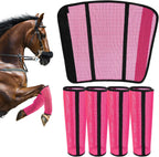 Fly Boots for Horses Set of 4 - Innovative Curved-Edge Design, Anti-Sag Stays, Breathable Mesh Leg Protection, Reduces Stomping & Fatigue, Comfort Fit for Medium to Large Horses - Dark Blue - Image 11