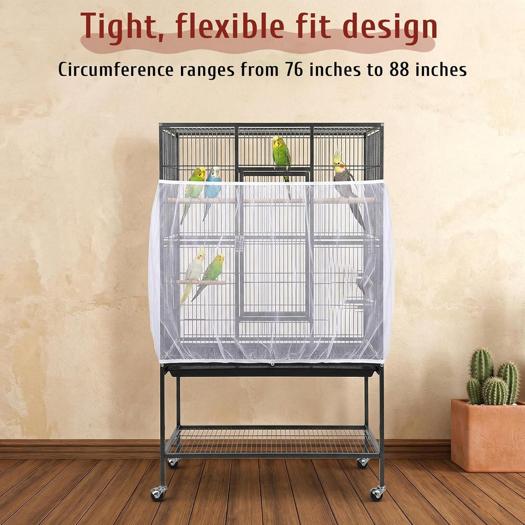 Breathable mesh bird cage accessory packaging layout