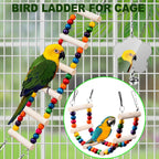 Bird Toys for Parakeets 7Pcs, Wood Parrots Budgie Cage Accessories - Image 4
