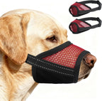 Purrlia 2 Pack dog muzzle red medium front view
