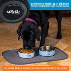 Rust resistant stainless steel outdoor dog water bowl in modern matte finish