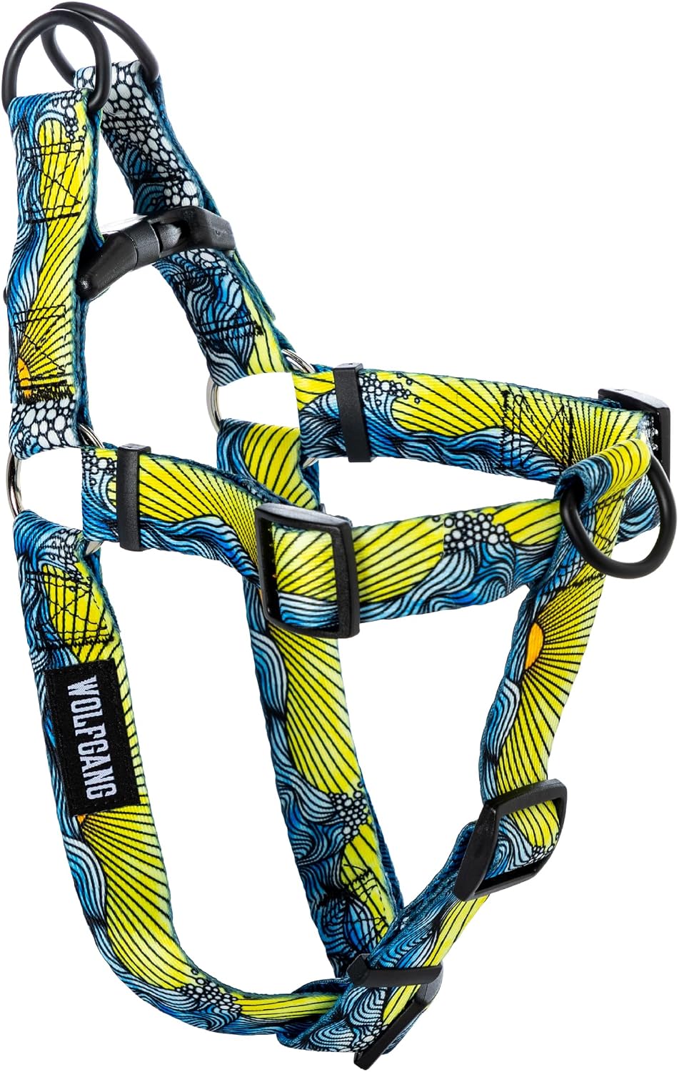Wolfgang Heavy Duty Adjustable Dog Harness, Pull-Tested to Over 800 lbs for Walking & Training, DigiFloral Print, Large - Image 14