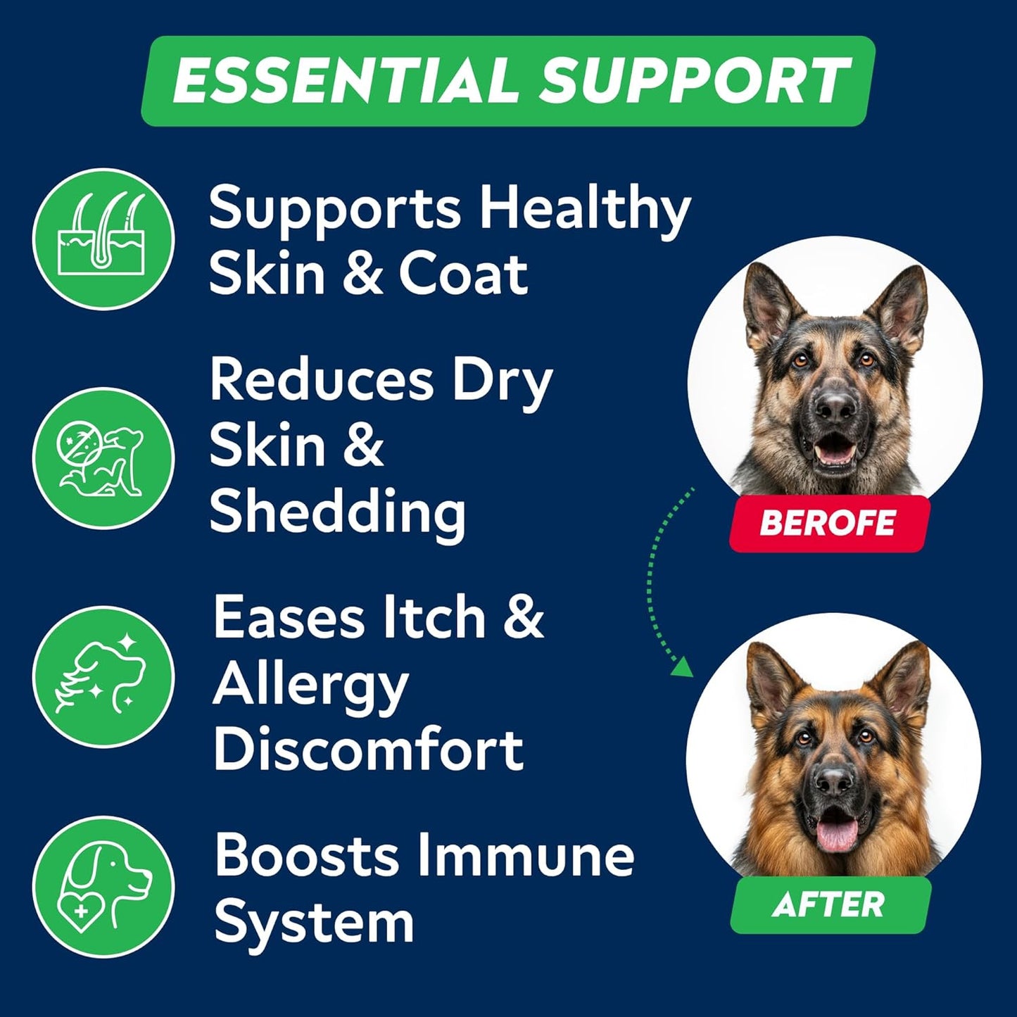 StrellaLab wild Alaskan salmon oil soft chews for dog skin and coat supplement.