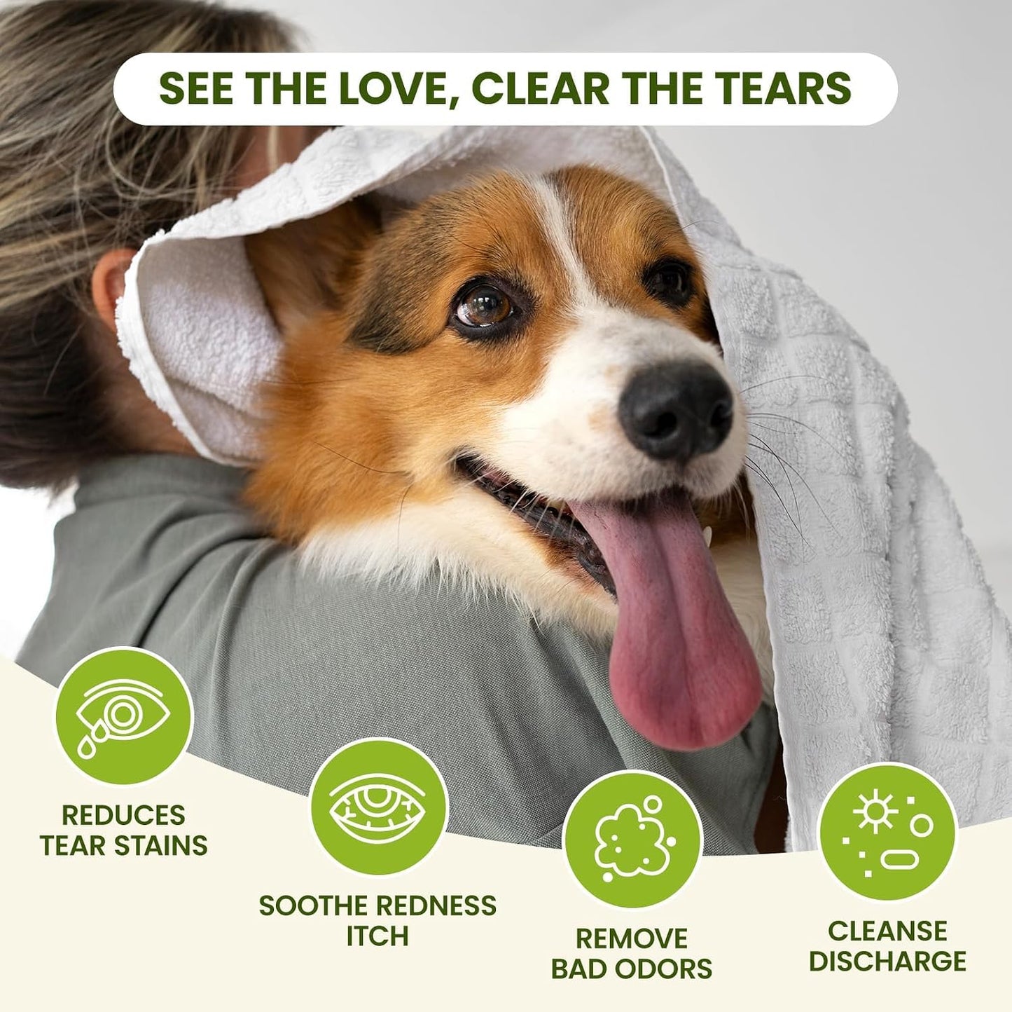 Premium USA imported PawSono pet eye care solution package contents for Indian pet owners