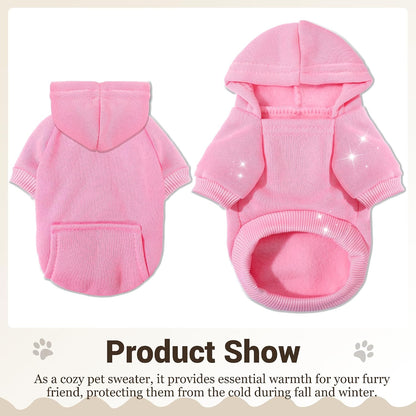 Premium quality stitched pink rose dog sweatshirt for cold weather comfort