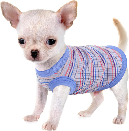 Elevate Your Pet's Comfort and Fashion: Premium 100% Cotton Rib Dog Shirt Vest for Small Breeds Like Chihuahuas, Yorkies, and Puppies .Year-Round Style with Tank-Style Puppy Attire Light Purple XXS - Image 15