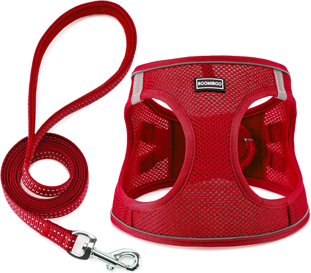 BOOMIBOO Dog Harness with Leash Set, No Pull Adjustable Reflective Step-in Puppy Pet Vest Harnesses for Small Medium Large Dogs and Cats,Pink XS - Image 14