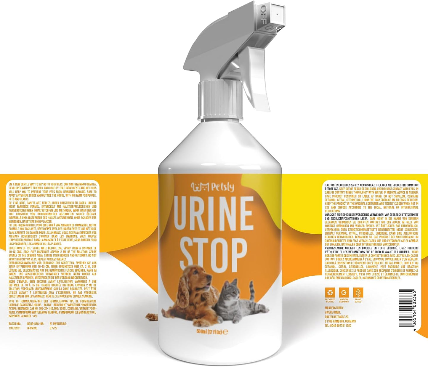 Close up view of the spray nozzle on the pet training bottle.