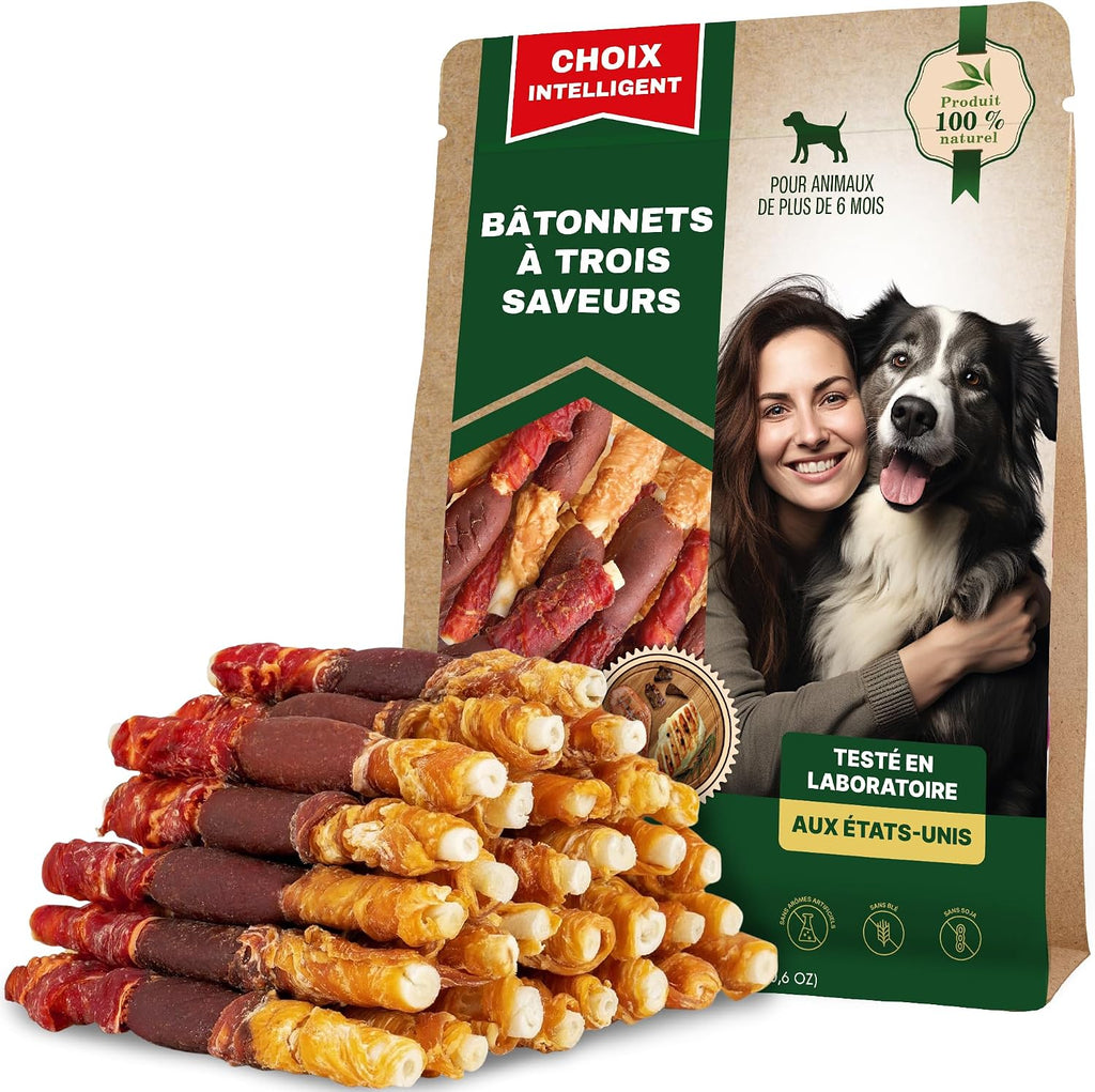 Beloved Pets Dog Treats & Rawhide Bones Wrapped Chicken and Duck - Pet Chews Sticks for Large, Medium & Small Breeds - Long Lasting Chewers Snacks - Puppy Treats - Image 9