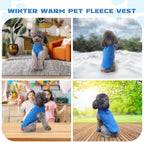 Authentic USA imported PETCARE blue pet sweater side profile view