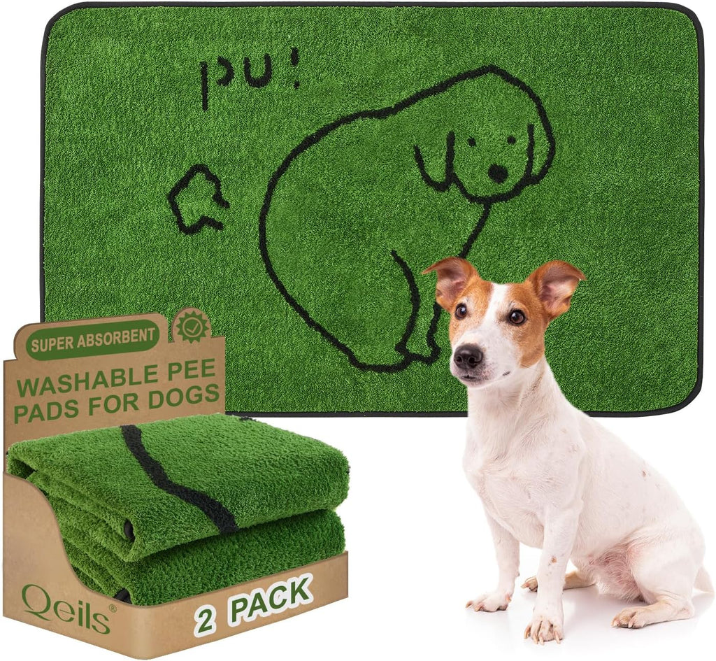 Qeils Reusable Puppy Pads, Washable Pee Pads for Dogs 2 Pack Durable Absorbent Leakproof Dog Training Pads for Home or Travel, Non-Slip Wee Wee Pads Potty Pads 18"x24" - Image 13