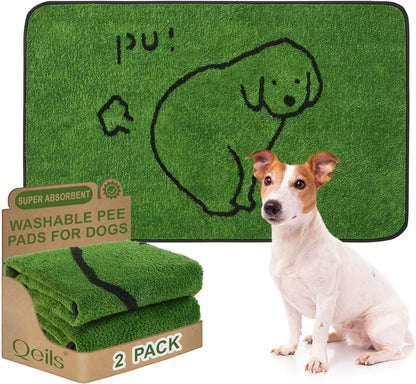 Qeils Reusable Puppy Pads, Washable Pee Pads for Dogs 2 Pack Durable Absorbent Leakproof Dog Training Pads for Home or Travel, Non-Slip Wee Wee Pads Potty Pads 18"x24" - Image 13