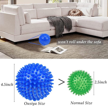 Large 4.5 inch rubber dog ball with squeaker mechanism