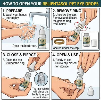 Reliphtasol vet formulated soothing eye drops for livestock and pets
