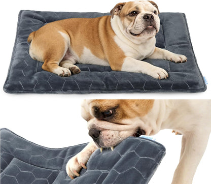 Chew Proof Dog Mat - Indestructible Durable Kennel Mat for Aggressive Chewers, Machine Washable, Chew Proof Dog Crate Pad with Reinforced Corners, Indoor Use for Medium Dogs, Grey, 35"x22" - Image 11