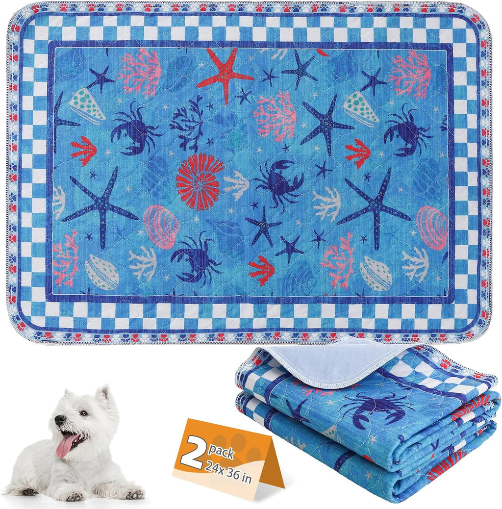 KOOLTAIL Washable Pee Pads for Dogs, 2 Pack Super Absorbent Reusable Puppy Training Pads Waterproof, Nonslip and Leak-Proof Dog Pee Pads, Large Pet Mats Whelping Pads for Floor, Crate, Couch, 36"x41" - Image 10
