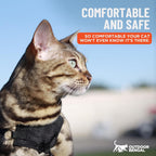 Houdini(TM) Escape Proof Cat Harness and Leash (Black, M/L) - Image 5