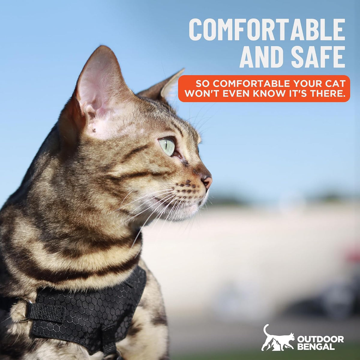 Houdini(TM) Escape Proof Cat Harness and Leash (Black, M/L) - Image 5