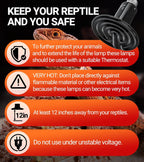 REPTI ZOO crack resistant night heat lamp for snake enclosures