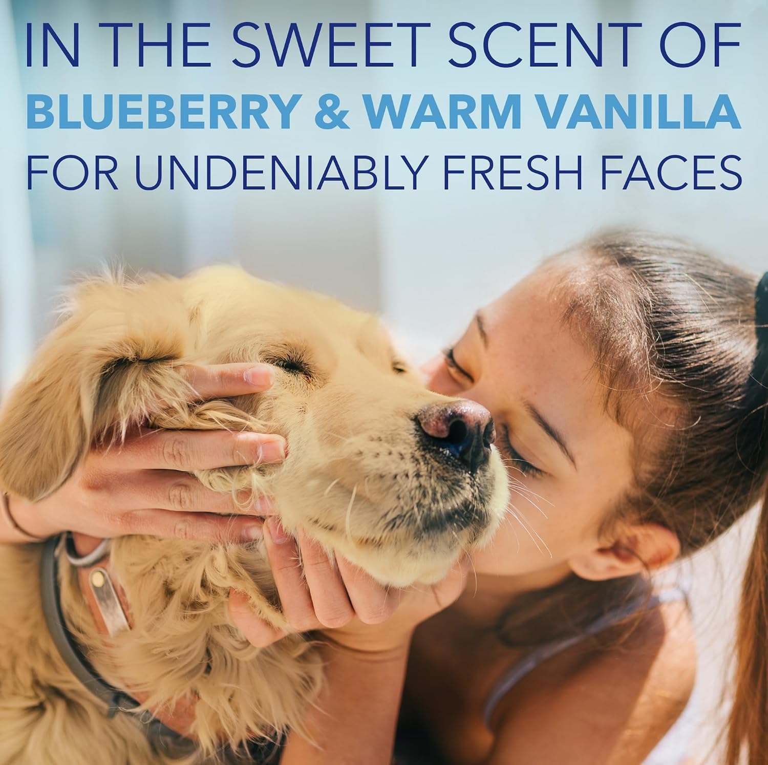 Side view of TropiClean SPA tearless facial shampoo for pets