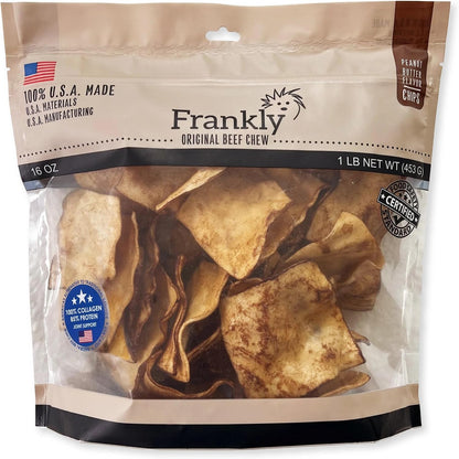 Frankly Natural safe rawhide alternative beefhide chew snacks for all dog sizes