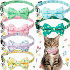 Hsei 6 Pcs 4th of July Cat Bow Collars Pariotic 250th Anniversary Kitten Breakaway with Tie Bell USA Star Red Blue White Adjustable Bowtie for Funny Boy Girl Cats Small Dog Bowtie American Gifts - Image 11