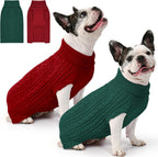Dog Sweater 2 Pack for Small Dogs, Size S, Pink & Purple | Stretchy cable knit turtleneck, machine washable, high belly cut, comfy winter fit for Chihuahua, Maltese - Image 13
