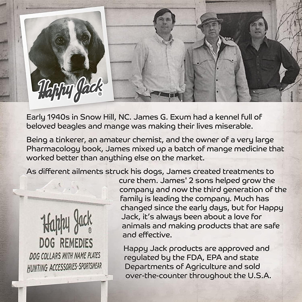 Happy Jack veterinary tested pet health product packaging