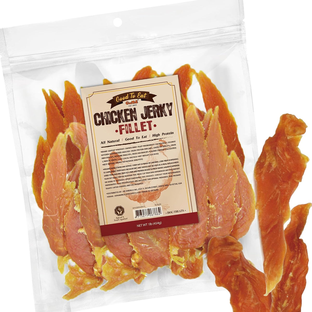 Gootoe Dog Treats, Chicken Jerky for Dogs - Dog Training Treats; High-Protein, Gluten-Free, Hypoallergenic, Grain-Free, Chicken Breast, 1 lb - Image 14
