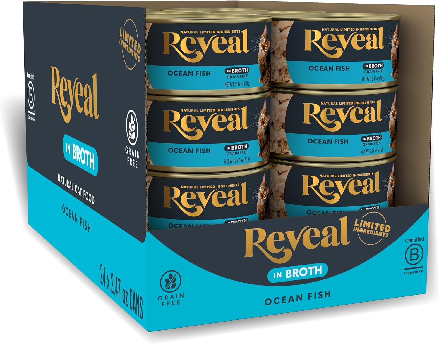 Reveal Grain Free Tuna Fillet Cat Food Variety Pack Display