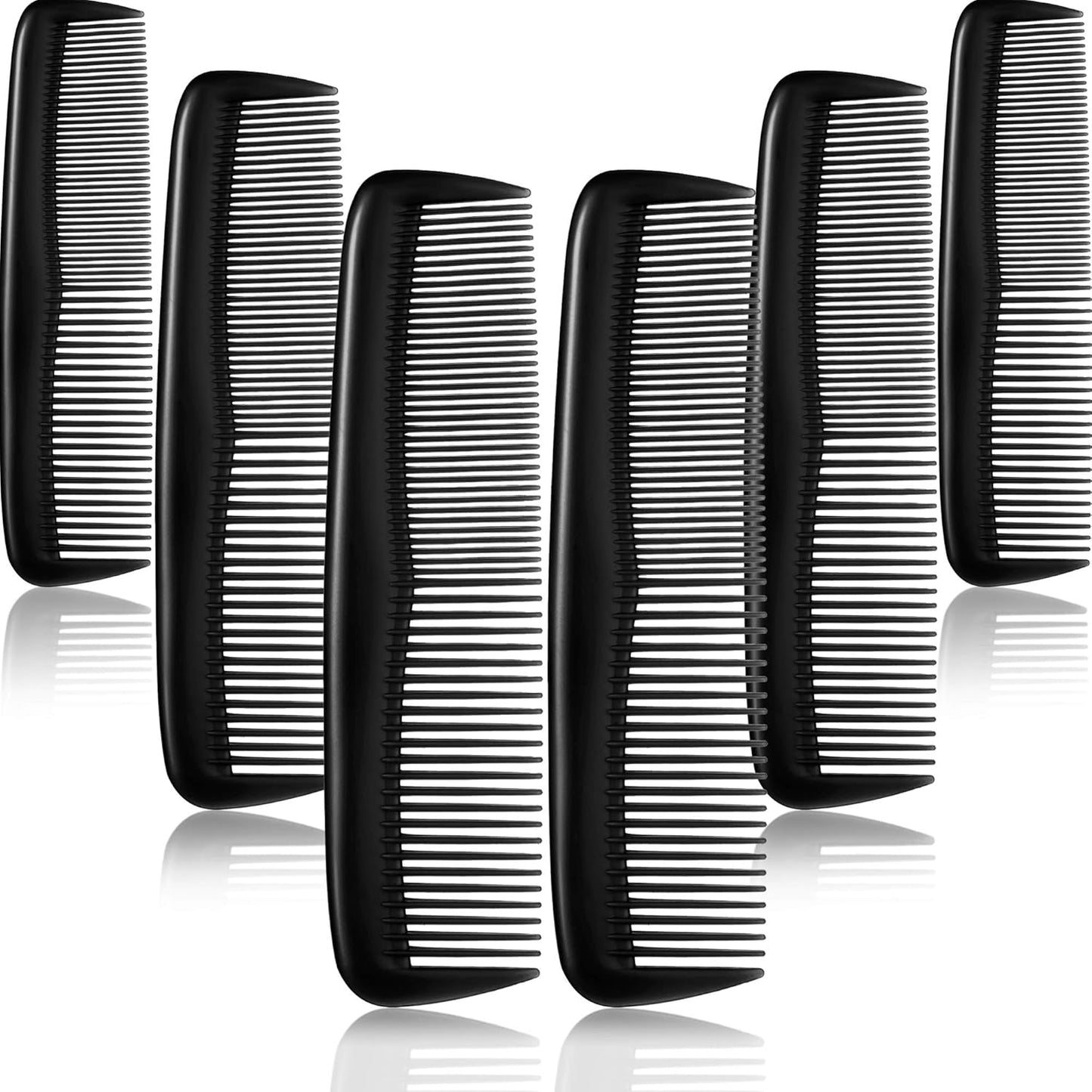 Leinuosen 12 pieces hair combs set front view in black