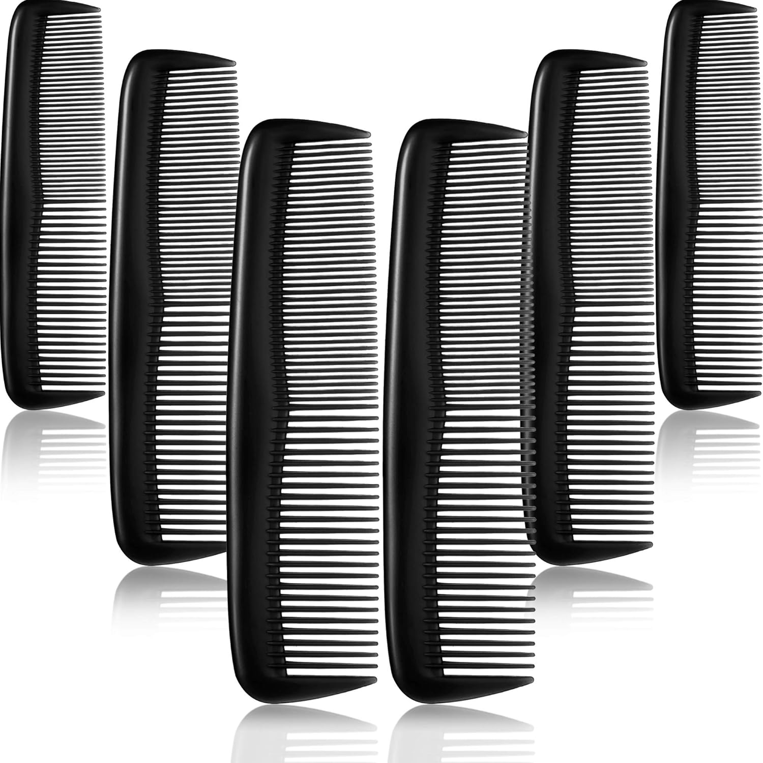 Leinuosen 12 pieces hair combs set front view in black