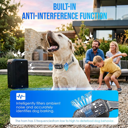 Koguzl humane bark collar sensitivity settings screen