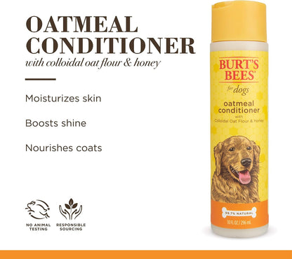 Burt's Bees imported oatmeal conditioner for detangling dog fur