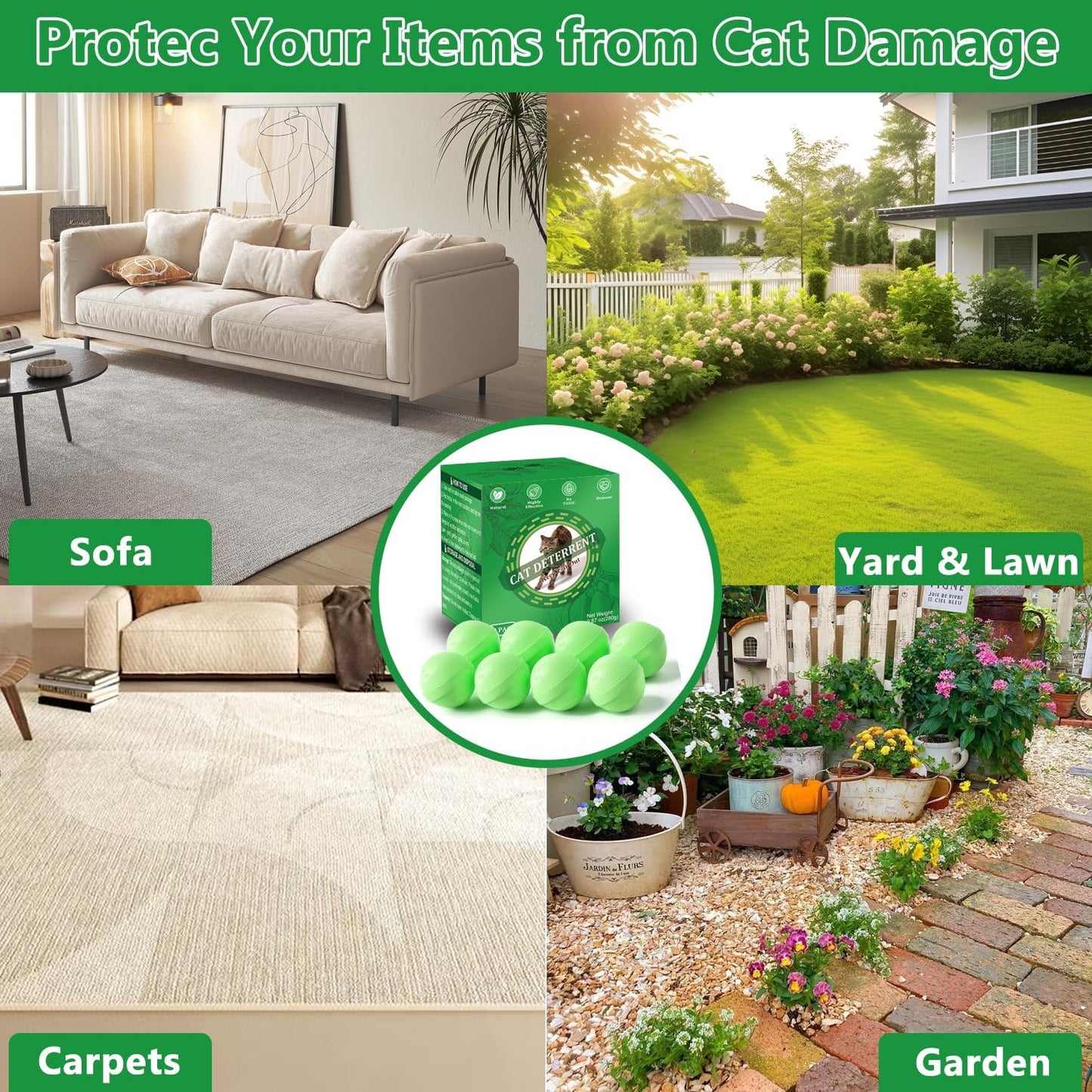 Humane cat deterrent solution Mimo Style 10 pack overview